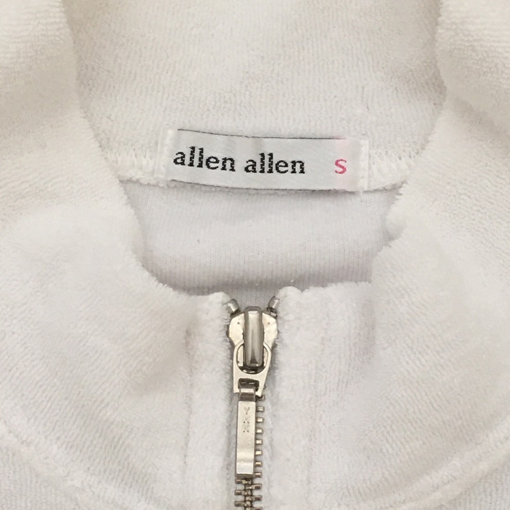 Allen Allen Womens White Jogger Track Suit Zip Up Jacket & Wide Leg Pant Small - Picture 6 of 16